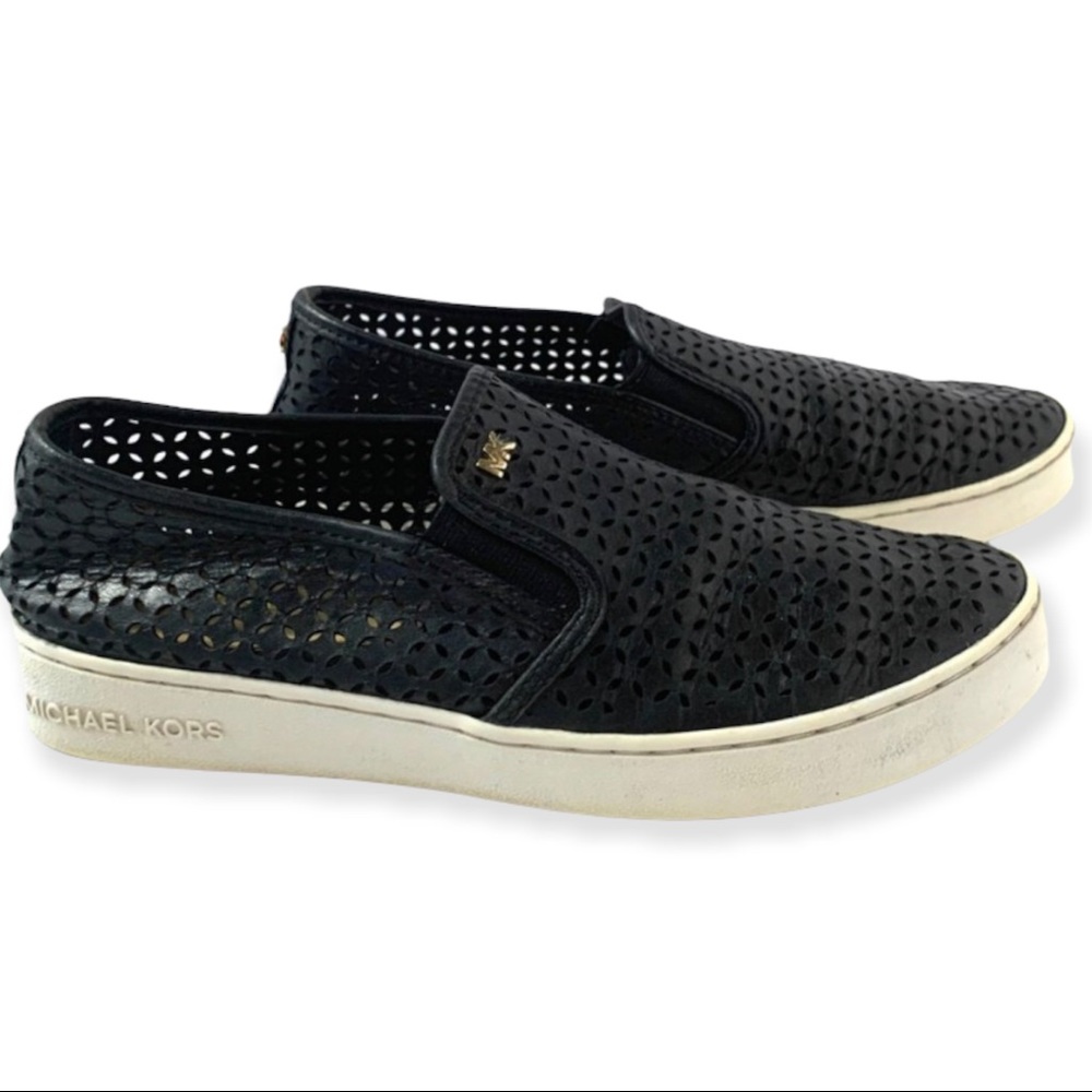 Authentic Women's Black Leather Michael Kors Shoes